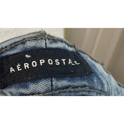 Aeropostale Jeans Womens Medium Light Wash High Rise Jegging Skinny Stretch Long