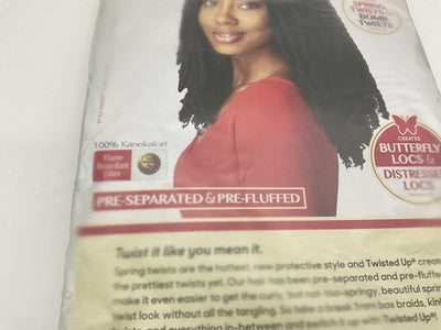 Outre X-Pression Twisted Up Springy Afro Twist 24in 3X 1 Black Hair Extensions