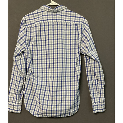 Goodthreads Shirt Mens Small Blue White Plaid Long Sleeve Button Down Casual