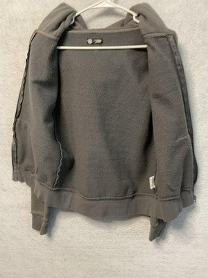 Pittsburgh Steelers Hoodie Sweatshirt Womens Small Gray NFL Football Zip Up