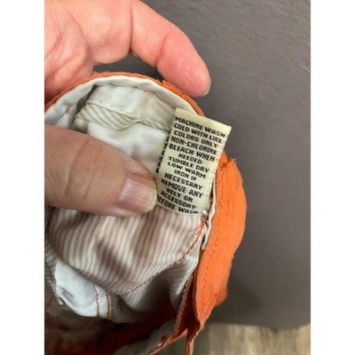 1st 15th orange shorts size S cotton spandex casual summer Y2K
