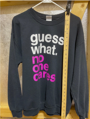 Gildan Sweatshirt Mens Large Black Heavy Blend Funny Quote Graphic PulloveR
