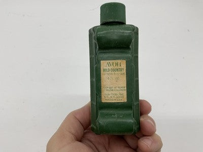 Vintage Avon Wild Country Aftershave Bottle Cal St Cable RR Co Trolley Green 4oz
