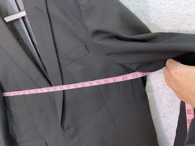 Madison Suit Men 48 Black Polyester Viscose Stretch 2 Piece Pant 41x32