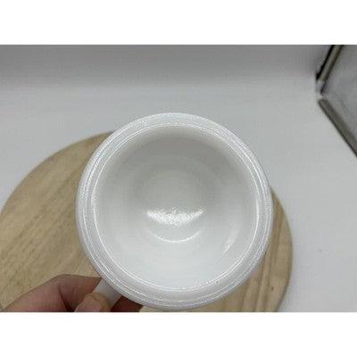 Vintage Walt Disney World Dad Milk Glass Mug White Gold Castle Cinderella