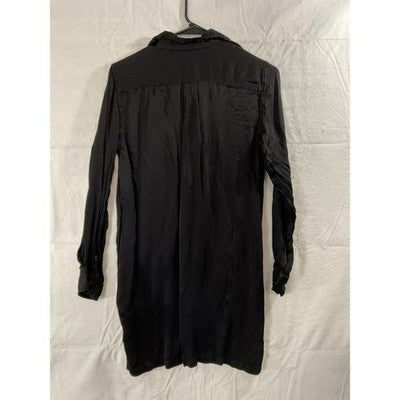 Denim & Supply Ralph Lauren Shirt Dress Womens XS Black Lace Up Utility Safari