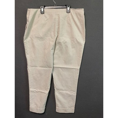 Worthington Plaid Women's Causal Pants Size 18 - 26" Inseam, Zip Fly, Tapered