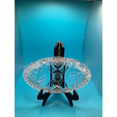 Vintage Imperial Glass-Ohio Pinwheel Design Relish Dish Retro