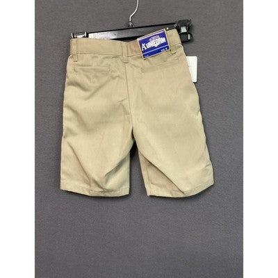 A+ School Uniform Shorts Boys 4 Flat Front Adjustable Waist Cotton Blend Uniform