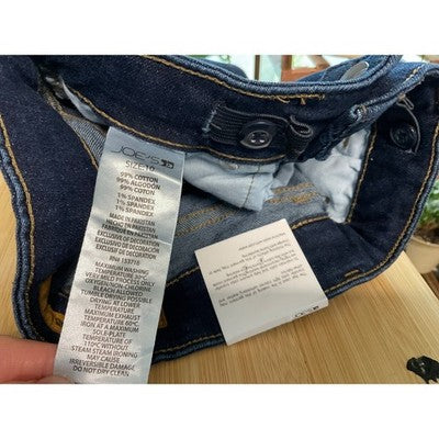 Joe's Jeans Bella A-Line Mini Skirt Raw Hem Denim Blue Girls Size 10 Stretch NWT