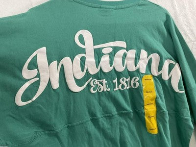 Royce Brand Shirt Womens Medium Seafoam Indiana Spirit Jersey Long Sleeve Top