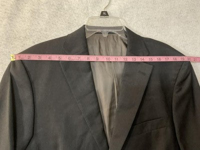 Hart Schaffner Marx Suit Jacket Men 46 Gray Wool Two Button Lined Blazer USA