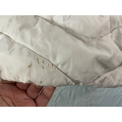 Gap Puffer Vest Women XL Cream Quilted Zip Up Sleeveless Jacket Outerwear