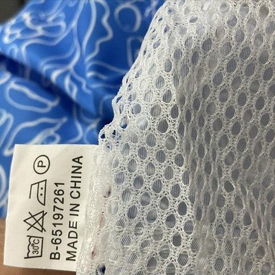 Smede Swim Trunks Mens 3XL Blue Tropical Floral Elastic Waist Mesh Pockets