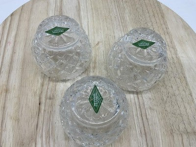 Shannon Crystal Designs Of Ireland Set 3 Small Cut Glass Bowls Diamond Dessert