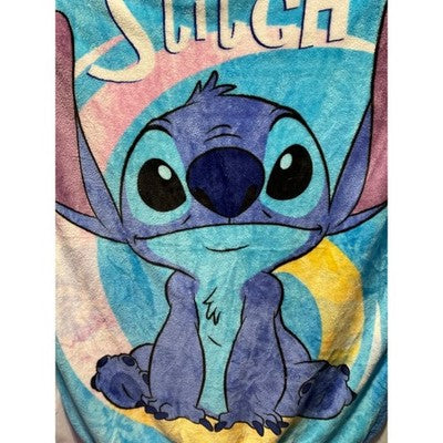 Disney Stitch Ohana Summer Fleece Throw Blanket 39x47 Silky Touch
