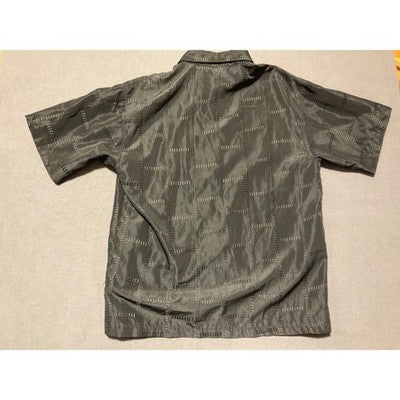 Vintage City Impact Y2K Button-Up Shirt XL Black Window Stripe, Gothic Style Men