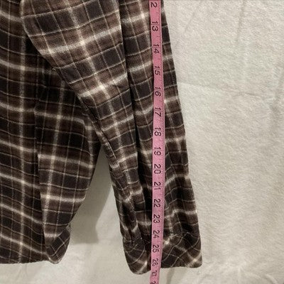 California Shirt Mens 2XL Brown Plaid Flannel Long Sleeve Button Up Pockets