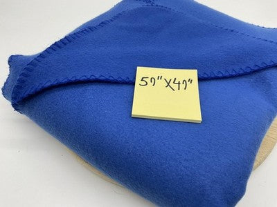 Sam's Club Fleece Throw Blanket 59x49 Blue Embroidered Credit Services Promo