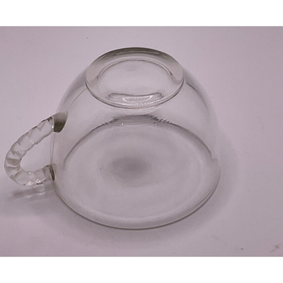 Vintage Federal Glass Snack Plate & Cup Set - Cottage Homestead, Wheat Pattern