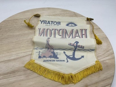 Rotary Club Hampton New Hampshire USA Marine Memorial Satin Banner Flag Pennant