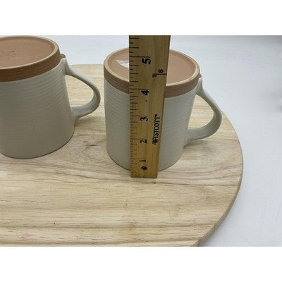 Fall Stoneware Coffee Mugs Set of 2 Happy Fall Y'all Pumpkin Patch Ceramic Fall
