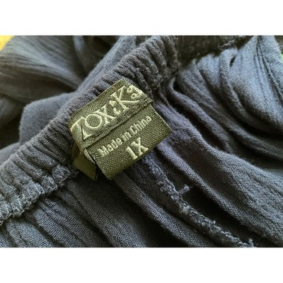 Toxik 3 1X Navy Wide Leg Jumpsuit Off Shoulder Bohemian Festival Style Stretch