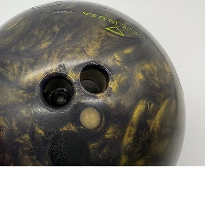 Vintage AMF Radar Bowling Ball Adult 14lb Gold Black Marble Pre-Drilled USA Made