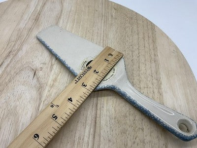 Vintage Hermitage Ceramic Spongeware Cake Knife Server Beige Heart Country
