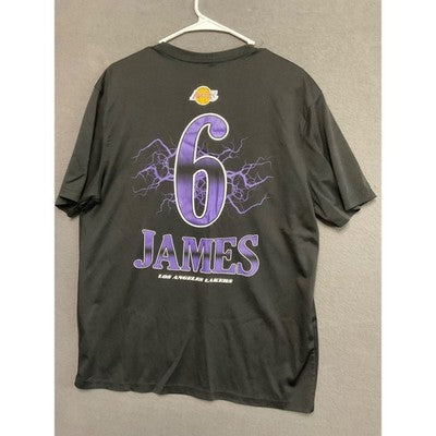 Men's Lakers LeBron James #6 Tee Shirt Large - Vintage Look Graphic Wear