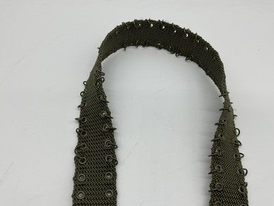 Olive Green Canvas Grommet Ring Belt Adjustable Webbing Metal Buckle Unisex