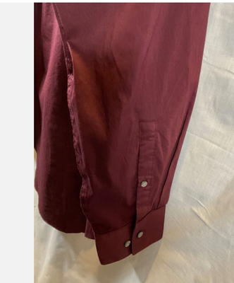 Madison Shirt Mens XL Red Solid Slim Fit Dynamic Cooling Long Sleeve Dress Shirt