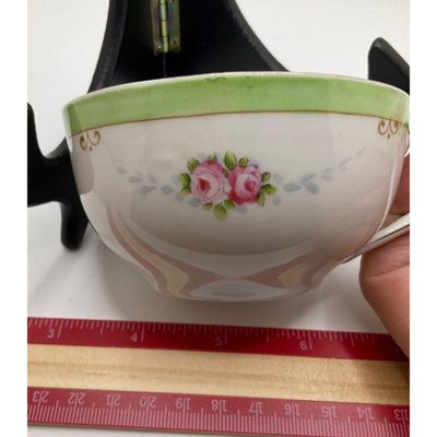 Vintage Japanese Tea Cup & Saucer Set - Hand-Painted Floral, Delicate Design