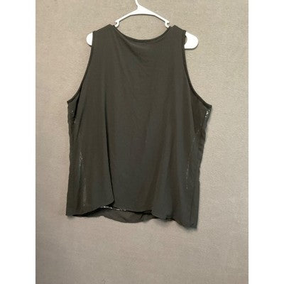 New York & Company Black Sequince Tank Top 2X Women's Plus Sleeveless