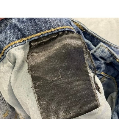 Southpole Moto Distressed Jeans Mens 32x31 Blue Ribbed Skinny Biker Streetwear