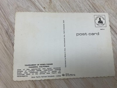 Vintage Tournament Of Roses Parade Pasadena California Postcard 5.5x3.5 In