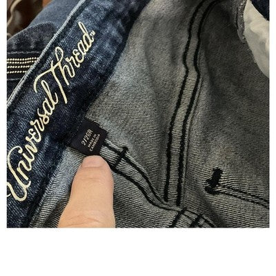 Universal Thread Jeans Womens 2 /28R Blue High Rise Skinny Tuxedo Stripe Stretch