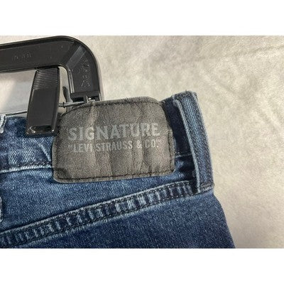 Signature by Levi Strauss & Co S67 Athletic Jeans Mens 40x28 Blue Stretch Denim