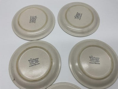 Vintage Woodhaven Collection Sunnybrook Bread Plates Set Of 5 Floral Stoneware