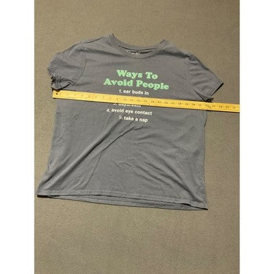 Wound Up Ways to Avoid People Graphic Tee Shirt XXL Casual Humor