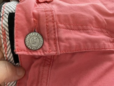 Aéropostale Shorts Womens 4 Pink Chino Short Cuffed Twill Casual Pockets
