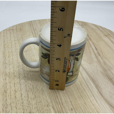 Carrot Jar Artwork Ceramic Coffee Mug Cup Farmhouse Country Kitchen Rustic VTG