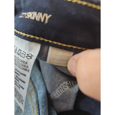 Michael Kors Jeans Womens 4 Dark Wash Skinny Stretch Denim Five Pocket MK Logo