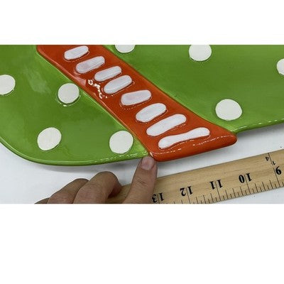 MSC Mainstreet Collection Flip Flop Platter Hand Painted 17 Inch Serving Tray
