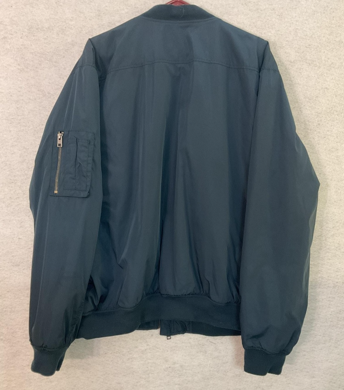 Old Navy Jacket Mens 2XL Green Bomber OC Filled Insulated Full Zip Pockets