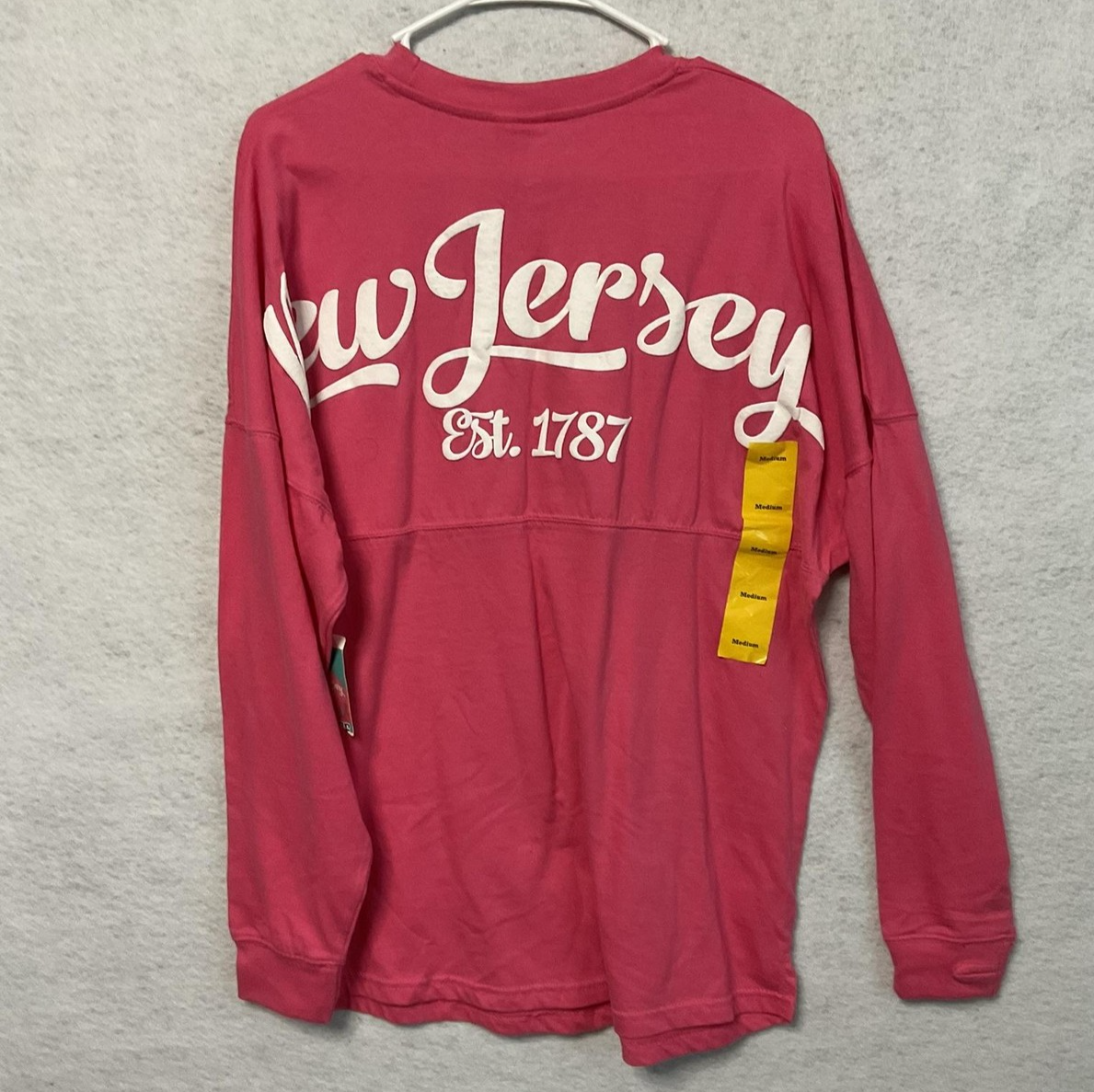 New Jersey Shirt Womens Medium Pink Long Sleeve Spirit Jersey Royce Brand NWT
