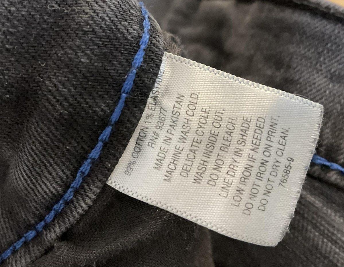 Arizona Jean Co Jeans Mens 56x32 Black Charcoal Straight Big & Tall Stretch