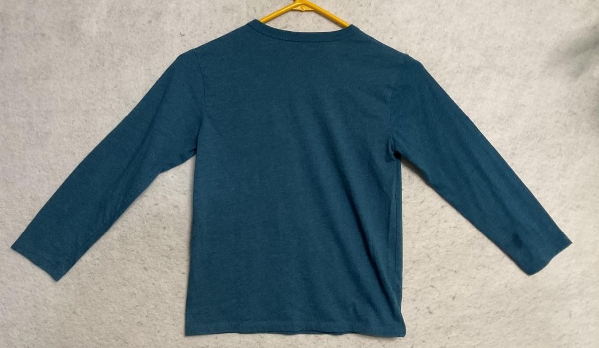Place Shirt Boys 7/8 Blue Press Start Video Game Graphic Long Sleeve Tee