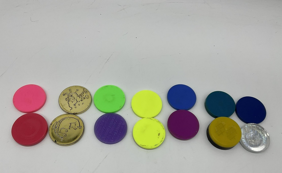 Vintage 90s Pog Slammer Lot 14 Mixed Official Jammers Game Pieces Toys