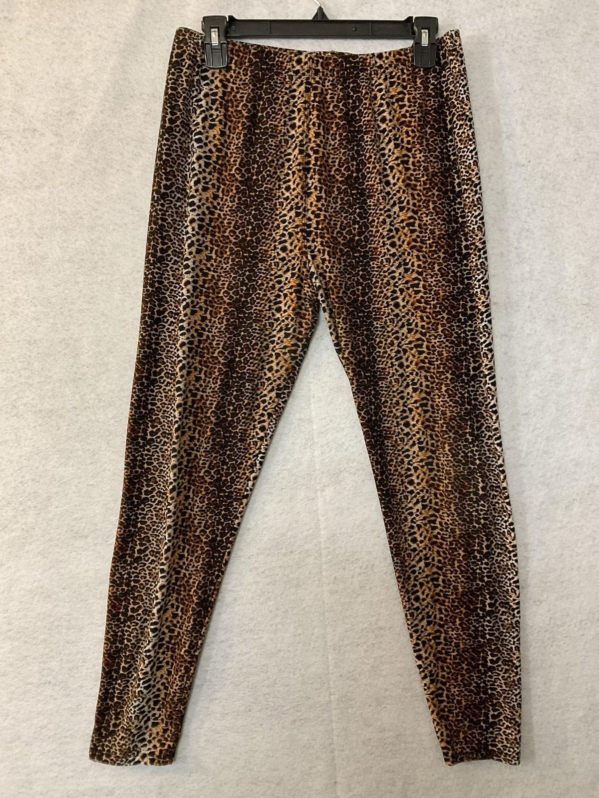 Lildy Leggings Womens L-XXL Brown Leopard Print Super Soft Stretch High Rise